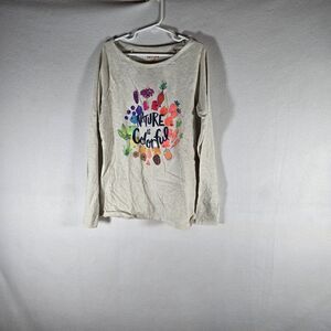 Girls Cat And Jack T Shirt, Size 10/12, Gently Used, White Graphic Shirt